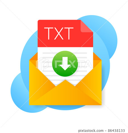 TXT file icon. Spreadsheet document type. Modern flat design graphic illustration. Vector TXT icon TXT file icon. Spreadsheet document type. Modern flat design graphic illustration. Vector TXT icon 86438133