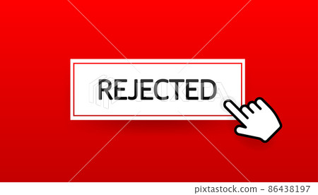 Rejected sign , great design for any purposes. Cross mark. Business concept. Vector business Rejected sign , great design for any purposes. Cross mark. Business concept. Vector business 86438197