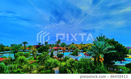 Bodrum street view in Turkey. HDR shot. 86438413