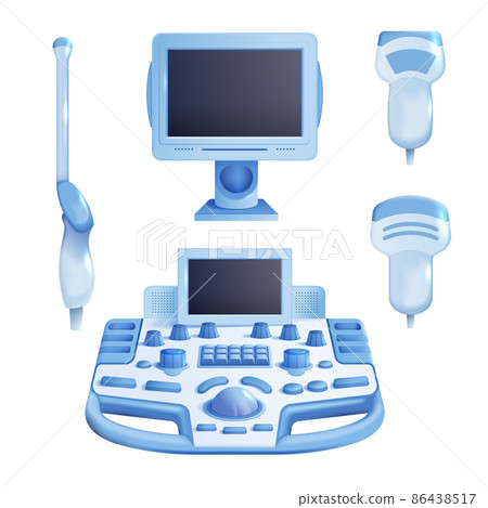 Ultrasound Device Realistic Set 86438517