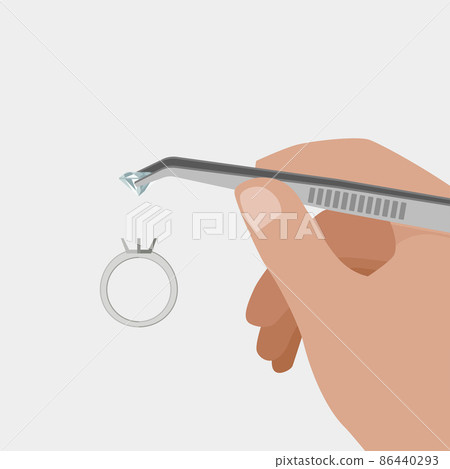 Jeweler at work making a silver ring. Jeweler at work making a silver ring. 86440293