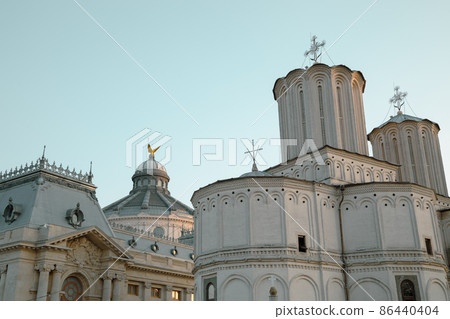 Orthodox Patriarchal cathedral on Dealul Mitropoliei in Bucharest, Romania 86440404