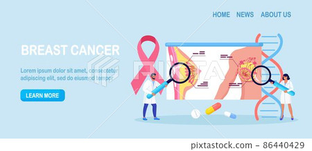 Breast screening and mammography, diagnostic of oncology. Mammologist doctor diagnose breast cancer with magnify. Pink ribbon. Healthcare and medical examination Breast screening and mammography, diagnostic of oncology. Mammologist doctor diagnose breast cancer with magnify. Pink ribbon. Healthcare and medical examination 86440429