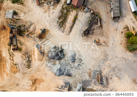 Asphalt concrete plant aerial photograph 86440893