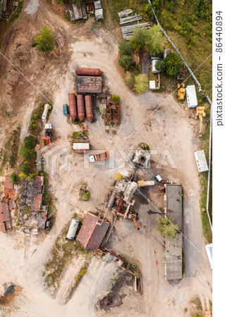 Concrete asphalt plant aerial photo Concrete asphalt plant aerial photo 86440894