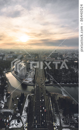 Minsk city center aerial 86440924