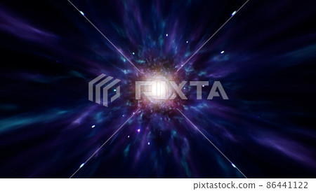 Shining Neutron Star and Nebula Energy Burst in the Galaxy Space Background 86441122