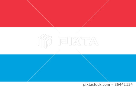 National Flag Grand Duchy of Luxembourg, horizontal triband of red, white and light blue 86441134