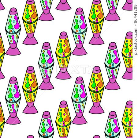 Lava lamp seamless pattern. Vector illustration. Lava lamp seamless pattern. Vector illustration. 86441289