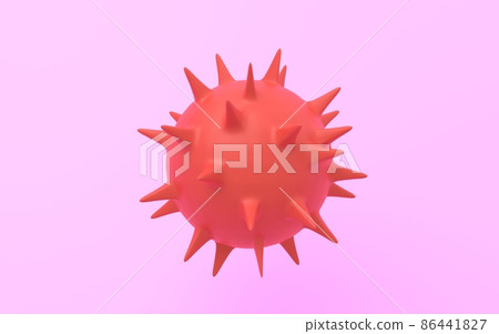 3DCG紅色病毒長突起 3DCG紅色病毒長突起 86441827