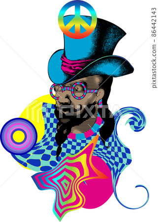 Dude in the style of the 60s.  86442143