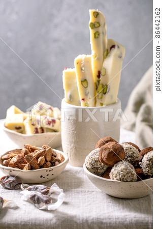 Homemade sweet gifts toffee chocolate truffle candy collection Homemade sweet gifts toffee chocolate truffle candy collection 86442162