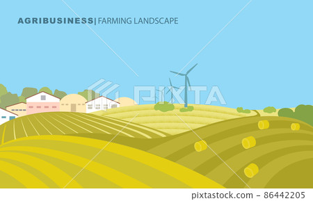 Agricultural fields, farming Agricultural fields, farming 86442205
