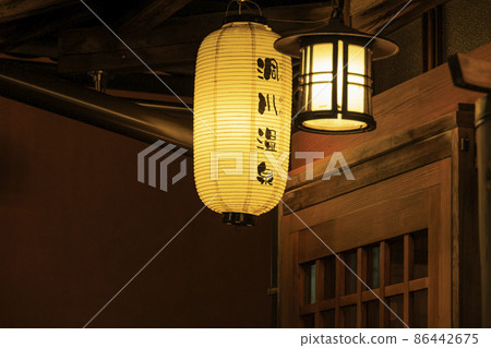 Togawa Onsen night view of the hot spring town Togawa Onsen night view of the hot spring town 86442675