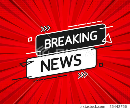 Breaking news flat red illustration. Vector in flat design style. Vector illustration Breaking news flat red illustration. Vector in flat design style. Vector illustration 86442766