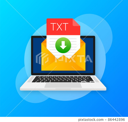 TXT file icon. Spreadsheet document type. Modern flat design graphic illustration. Vector TXT icon TXT file icon. Spreadsheet document type. Modern flat design graphic illustration. Vector TXT icon 86442896