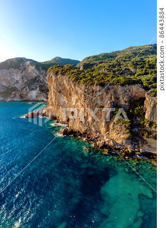 Landscape of medditarean shore in Greece Landscape of medditarean shore in Greece 86443884