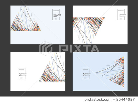 Vector triangle cover background. Abstract geometrical poster. Modern design template with geometric shapes 86444087