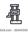 digital height gauge color vector doodle simple icon 86444340