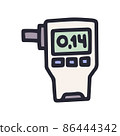 breathalyzer color vector doodle simple icon design 86444342
