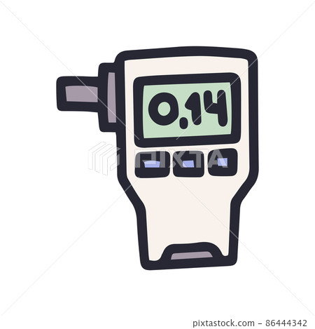 breathalyzer color vector doodle simple icon design breathalyzer color vector doodle simple icon design 86444342