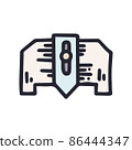 aws gauge color vector doodle simple icon 86444347