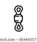 fishing swivel line vector doodle simple icon 86444357