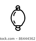 fishing sinker line vector doodle simple icon 86444362
