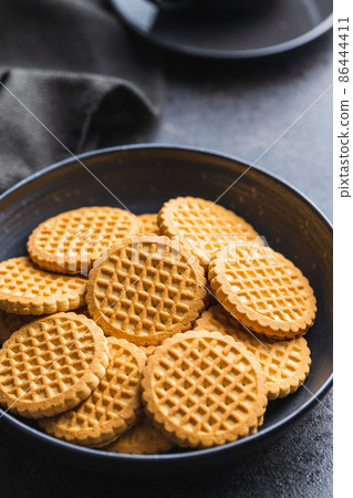 Butter biscuits. Sweet cookies 86444411