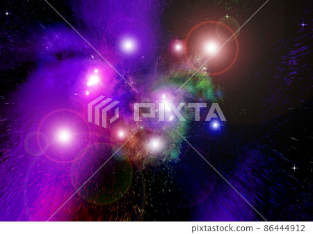 galaxy in a free space. 3D rendering 86444912