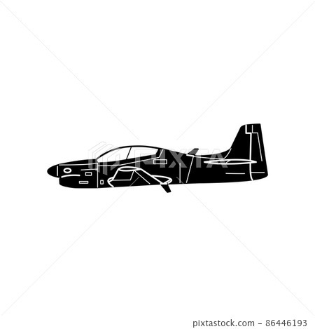 Illustration Vector graphic of military plane Illustration Vector graphic of military plane 86446193