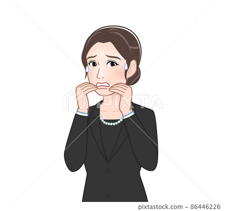 參加葬禮的女性 參加葬禮的女性 86446226