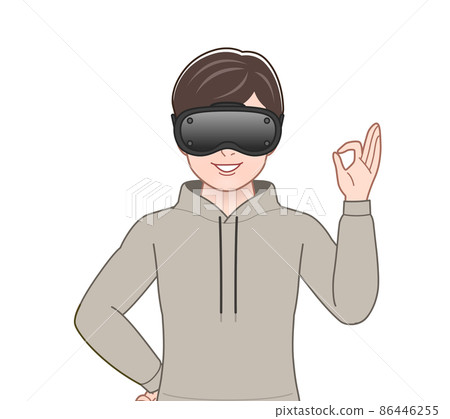 People playing in the Metaverse space 86446255