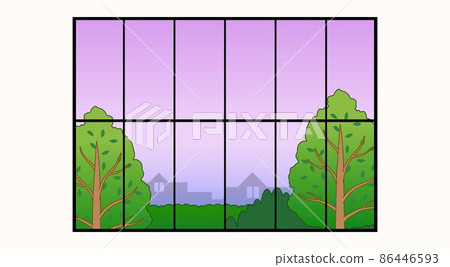 The view outside the window - Stock Illustration [86446593] - PIXTA