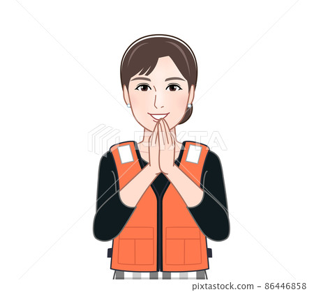 一個穿著救生衣的女人 一個穿著救生衣的女人 86446858