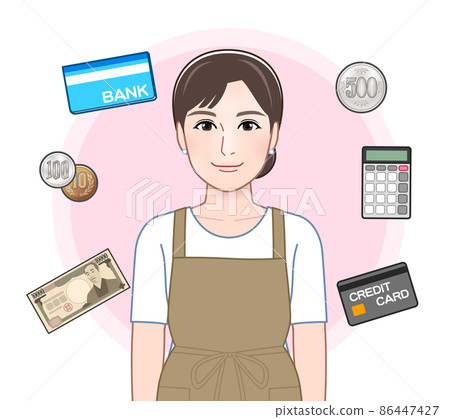 Money, household budget and women 86447427
