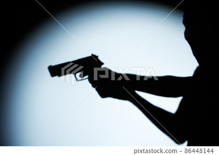 手槍的剪影 86448144