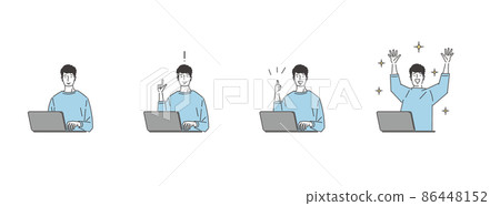 便攜式計算機和男性 便攜式計算機和男性 86448152