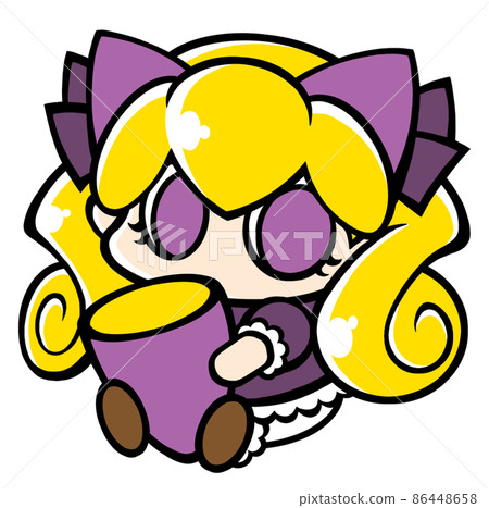 Girl with sweet potato 86448658