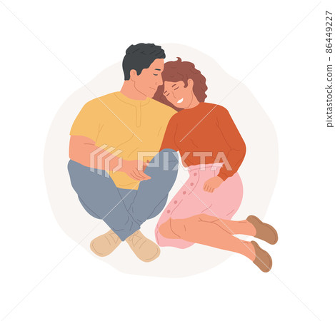 Parents alone time abstract concept vector illustration. Couple sitting together after children went to bed, leisure time together, family daily routine, parents having rest abstract metaphor. Parents alone time abstract concept vector illustration. Couple sitting together after children went to bed, leisure time together, family daily routine, parents having rest abstract metaphor. 86449227