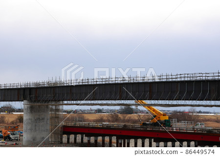 Construction of a bridge on the Eastern Expressway Construction of a bridge on the Eastern Expressway 86449574
