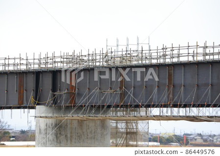 Construction of a bridge on the Eastern Expressway 86449576