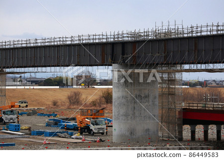 Construction of a bridge on the Eastern Expressway 86449583