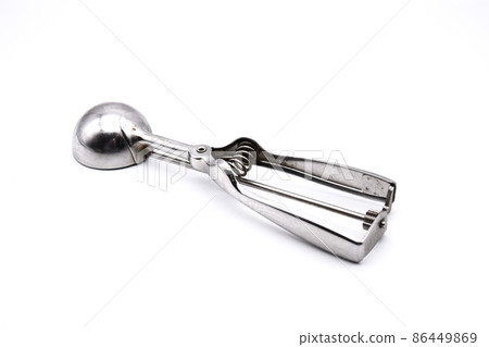 Turned over ice cream spoon Turned over ice cream spoon 86449869