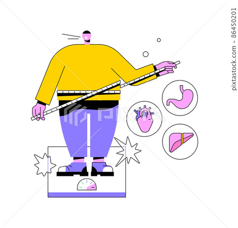 Obesity Health Problem Abstract Concept Vector... - Stock Illustration ...