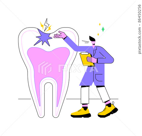 Dental treatment abstract concept vector illustration. Dental clinic, teeth care service, caries treatment tool, dentist chair, toothache emergency help, orthodontic procedure abstract metaphor. Dental treatment abstract concept vector illustration. Dental clinic, teeth care service, caries treatment tool, dentist chair, toothache emergency help, orthodontic procedure abstract metaphor. 86450256