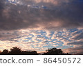 The sky with beautiful cloud shapes 86450572