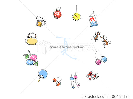 Summer icon set 86451153