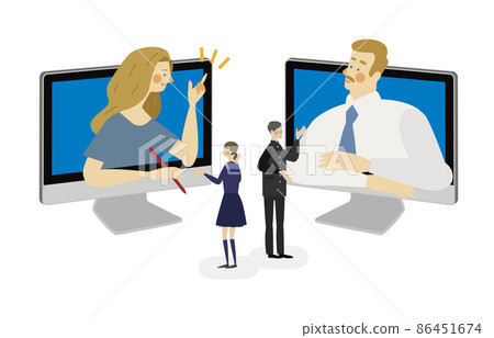 與老外在線交流插畫 86451674