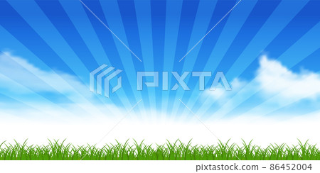 Sky fresh green landscape background - Stock Illustration [86452004 ...